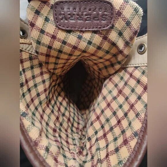 Vintage brown leather Sperry Boat shoe boots sz 7 - Picture 8 of 9